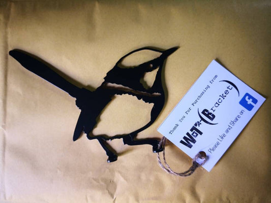 Coal Tit Silhouette: Satin Black Garden Bird, Laser Cut Steel