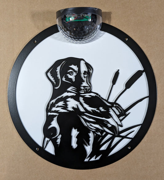 Gun Dog Solar Wall Art | Laser Cut Metal Hunting Dog Garden Plaque