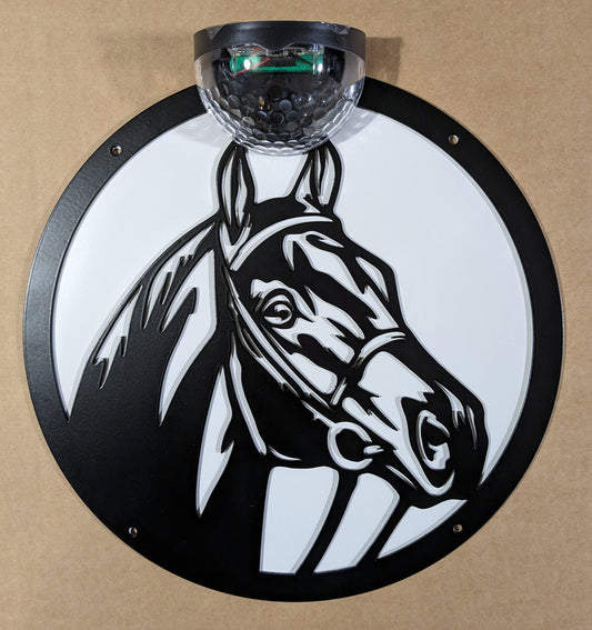 Horse Solar Wall Art | Laser Cut Metal Equestrian Garden Plaque