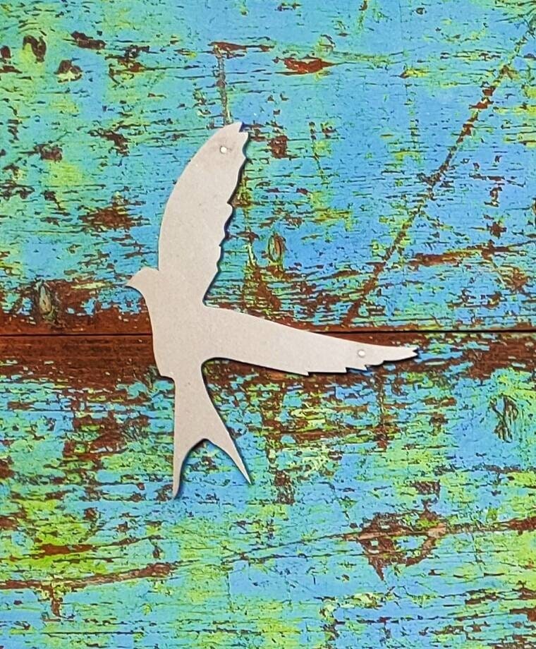 Rusty Metal Swallow Wall Art – Set of 4