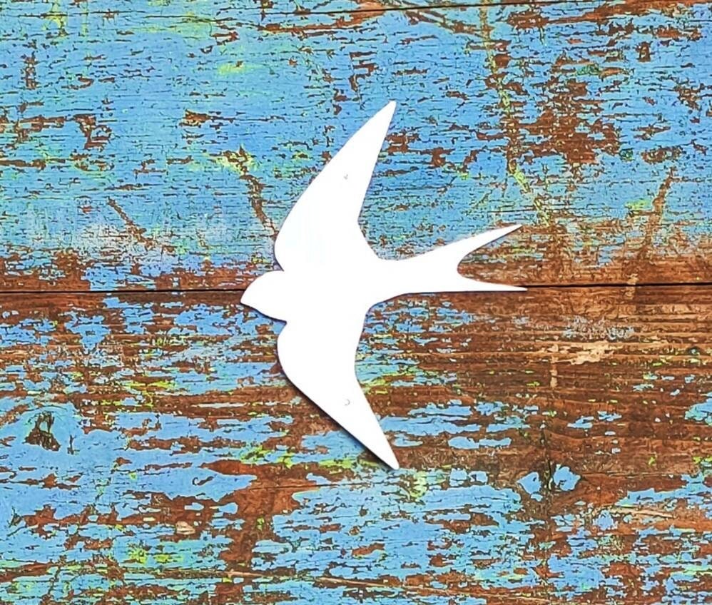 Rusty Metal Swallow Wall Art – Set of 4