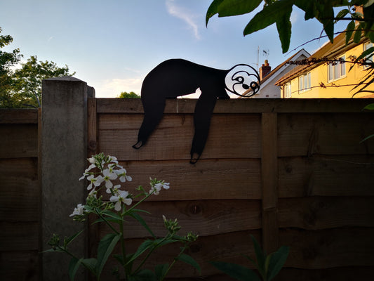 Sloth Fence Topper | Laser Cut Metal Garden Art Silhouette