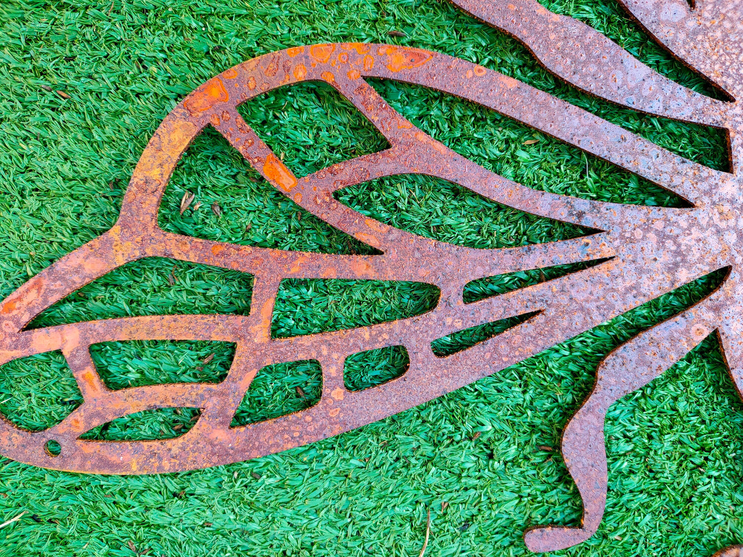 Rusty Metal Bee Garden Art | Laser Cut Honey Bee Outdoor Decor